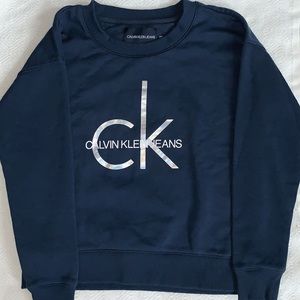 navy crew neck